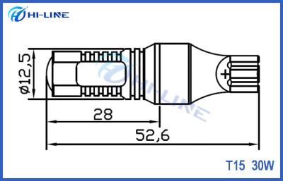 China Cold White 30w T10 LED Bulbs White T15 W16W 194 CREE LED Projector Lens for Household for sale