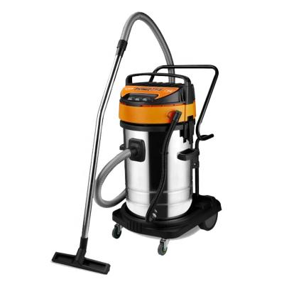 China Hotels 70L/80L/100L 2400W/3000W 2/3 Motor One Car Wet And Dry Seal Industrial Vacuum Cleaner for sale