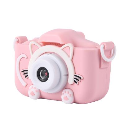 China Digital Video Camera For Kids 2021 Cute Cartoon Kids Camera HD 2.0 IPS Screen Digital Csmera Plays Built-in Games For Kid Photo Video Camera for sale