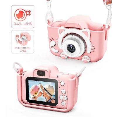 China Digital Video Camera For Kids Dual Camera 2021 New Arrival HD 1080P Child Video Photo Toys Mini Cat Camera Child Gift DV Digital Camera USB Charging Toys for sale