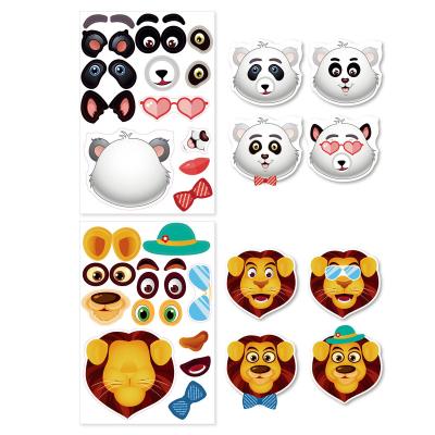 China Decoration 690 PCS Cartoon Make A Face Sticker Covers Sticker Animal Toy For Kids Face Change Cartoon Sticker Animal Toys for sale