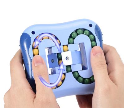 China Spinning Toys Bean Spinner Fingertip Anti-stress Hot Square Exercise Hand-eye Coordination Amazon Sale Puzzle Cube Magical Moving Person Toy for sale