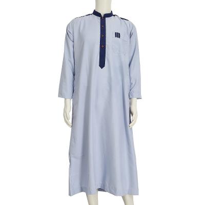 China Polyester Custom Turkish Islamic Muslim Polyester Men's Long Robe Long Sleeve Dress Middle East Dubai Men's Clothing for sale