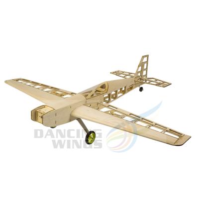 China RC Model Dancing Wings Hobby Balsa Airplane Model RC Electric Plane Trainer 800mm Wingspan Laser Cut Balsa Wood RC Airplane Kit Model for sale