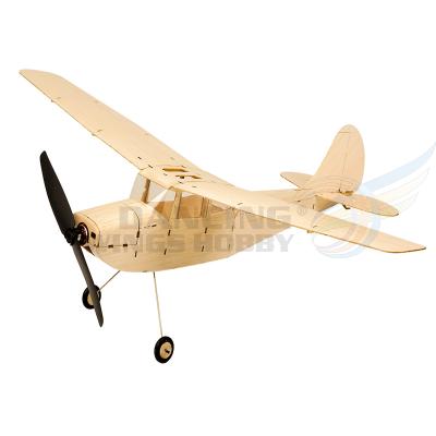 China Flat Electric Model Building DW Hobby Mini Cessna L-19 RC Model 3CH RC Airplane 320mm Wingspan Balsa Wood Airplane Kits for sale