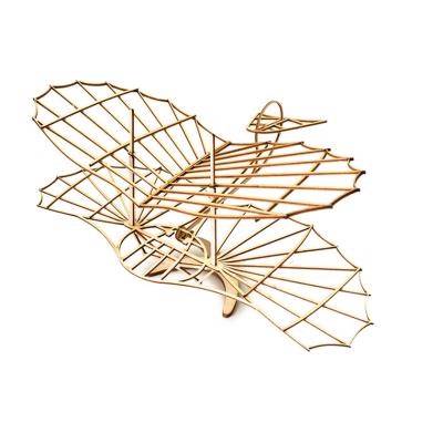 China Friction Toy ELERC DIY Craft Building Kits Gift Wooden Otto Lilienthal Glider Model Building Kits Gift Current Building Toys for sale