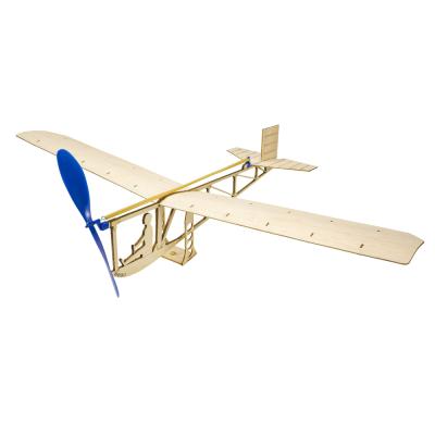 China RC Hobby 1920s Rubber Band Powered Glider Airplane Model For Children DIY Kids Wood Toy Plane for sale