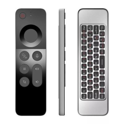 China LED OEM W3 Flight Mouse Touch Control Infrared Learning Mini Wireless Keyboard Mouse 2.4G Double-Sided Voice Remote Control Air Mouse for sale