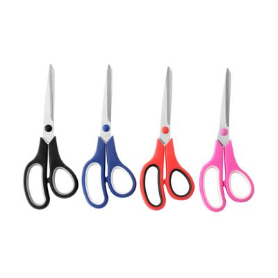 China Black Customize Length 21.3x 8cm Handle Stainleaa All Color Steel Soft Rubber Fabric And Craft Scissors Width for sale