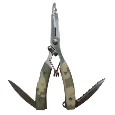 China Fishing Portable Straight Pliers Camouflage Pliers Multifunctional Fishing Tools for sale