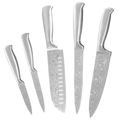 China 5pcs/Set Kitchen Knife Stainless Steel Kitchen Fruit Vegetable Knives Viable Fishbone Model Cooking Tools for sale