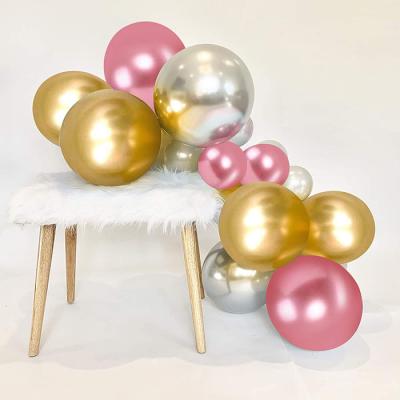 China Advertising Toy Party Balloons 50 Pcs 12Inch Baby Chrome Purple Metallic Helium Latex Glossy Thicken Perfect Balloon Decoration For Wedding for sale