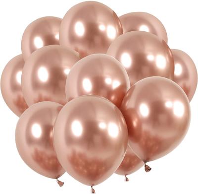 China Advertising Toy Rose Gold Metallic Chrome Party Balloons 50Pcs-Decorations for Birthday Wedding Engagement Baby Shower Graduation Carnival Party for sale