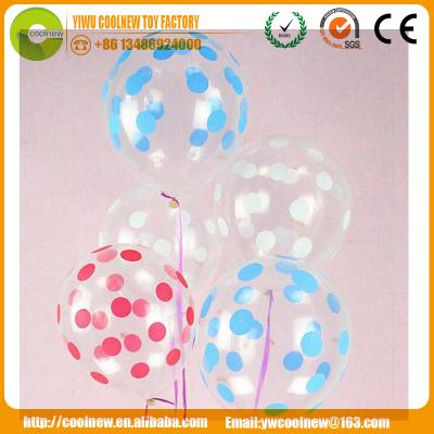 China Promotional Hot Sale 12inches High Quality 2.8g Toy Coolnew Transparent With Flower/Cartoon/Dot/Letters Balloon for sale