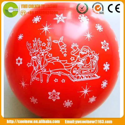 China Promotional Toy Round Shaped Color Printed Inflatable Christmas Ornament Balloon For Party Celebration Xmas Tech Gifts for sale