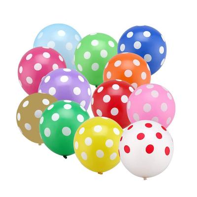 China Advertising Toy 100 Pieces Assorted Polka Dots Balloon 12