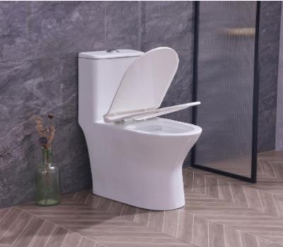 Cina Trappola di un pezzo delle toilette S di Siphonic delle toilette economiche popolari SWS9218 con la copertura chiusa molle dei pp Seat in vendita