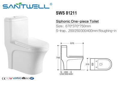 Cina Toilette ceramica di marca di Siphonic del WC dell'autobotte annaffiatore laterale sanitario famoso dell'acqua in vendita