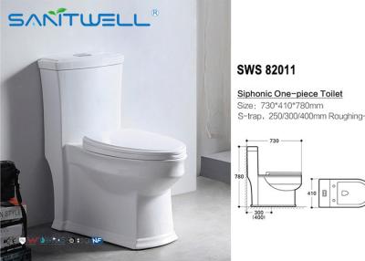 China Blockiertoilette Siphonic-Sockel WC 730*410*780 Millimeter der Dusche P Größe zu verkaufen