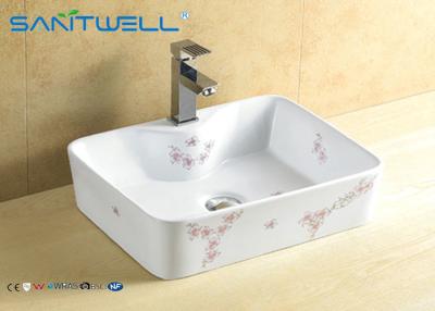 China Egg shaped basin / bathroom counter top basin original square shaped 485*380*130 mm for sale