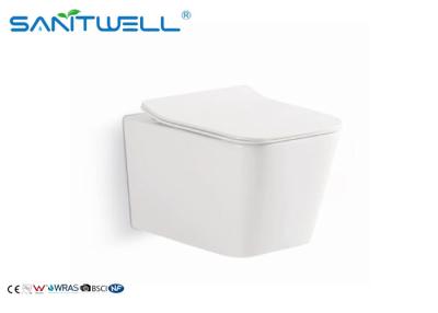 China Ceramic Square Wall Hung Toilet  European Water Closet 515*360*350 mm Size for sale