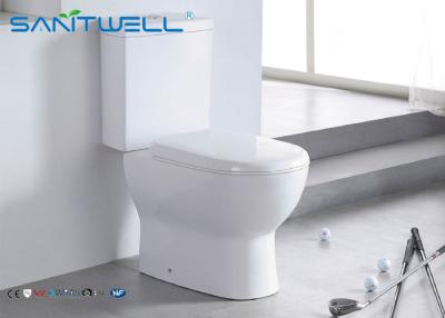 China Two piece Close Coupled Toilet bowl watermark dual flush valve for sale