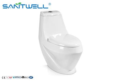 China Modern Style Ceramic Toilet , One Piece Toilet With Soft Close Seat 780 * 400 * 760 Mm for sale