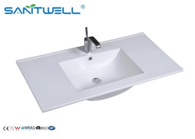 China White Ceramic Bathroom Basins / Table Top Sink AB8003-90 800×460×180mm for sale