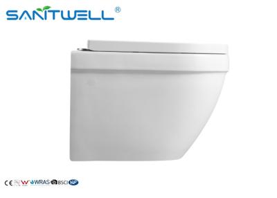 China Anti Leakage Wall Flush Toilet / Wall Hanging Toilet With Water Saving Water Tank for sale