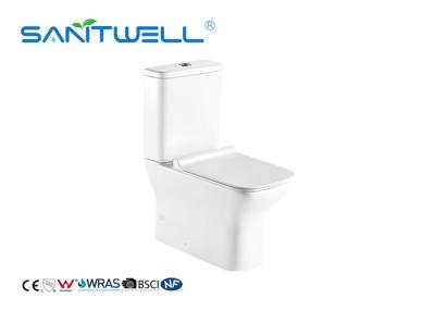 China Ceramic White Color Close Coupled Toilet / Washdown Two Piece Toilet for sale