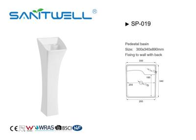 China Populäre Modell-Selbstreinigungs-Glasur-keramisches Handwaschbecken mit Sockel für Badezimmer zu verkaufen