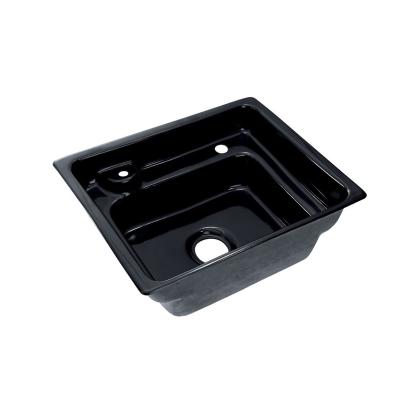 China Black Ceramic shampoo bowl wash basin for beauty for sale