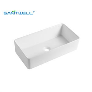 China rectangular glaze Modern Art Wash Basin Color Ceramic Basin Above Counter Basin Wall hung Basin for sale