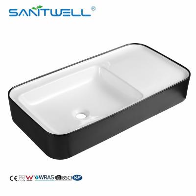 China Ceramic Basin Vessel Sink Matte Black Round Washing Basin Above Counter Basin for sale