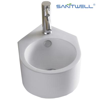 China AB8313 Bathroom hand wash above counter basin ceramic basin sanitary ware white wall-hung round sinks for sale