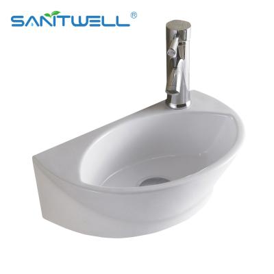 China Fregadero de cerámica del lavado a mano del lavabo de Art Washing Above Counter Basin del cuarto de baño moderno en venta