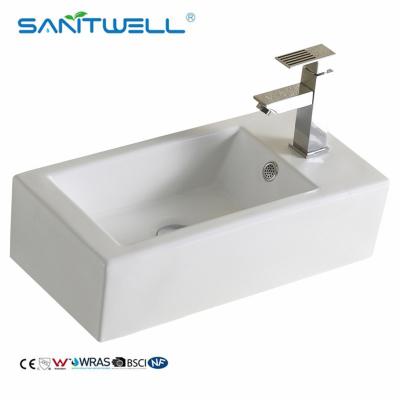 China AB8399 Wholesale factory matte color small size with faucet hole ceramic household hotel office lavabo sink for sale