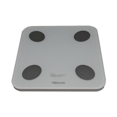 China China Supplier Led Show ABS Plastic Bmi Full Radio Wifi Platform Body Fat Smart Scale 180kg 396lb 280*280*28mm for sale