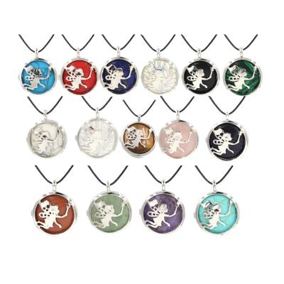 China FASHIONABLE Women's Natural Stone Corner Pendants Necklace 18