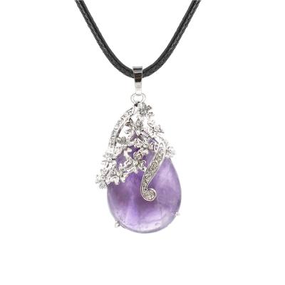 China FASHIONABLE Healing Crystals Necklace For Women | Natural Crystal Stone Pendant on 20