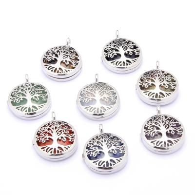 China Vintage Silver Tree Of Life Gemstone Pendant For Making Men's Jewelry Necklace Women Healing Chakra Crystal Stone Charm Decorative for sale