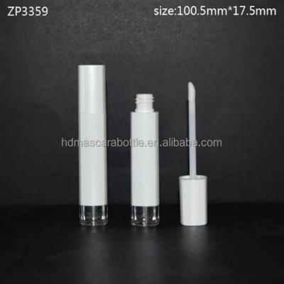 China Mini Lip Color Bottle Lip Gloss Tube Custom Waterproof Cosmetic Acrylic White Tube Unique Lip Gloss Container With Applicator for sale