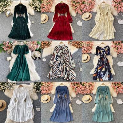 China High Quality Anti-wrinkle Halter Neckline A-Line Dress for sale