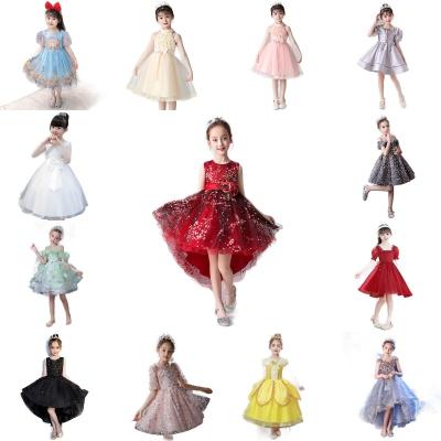 China High-end Children's Dress Anti-wrinkle Princess Skirt Style Flower Kids Gauze Wedding Runway Western Pompous Piano Performance Clothes for sale