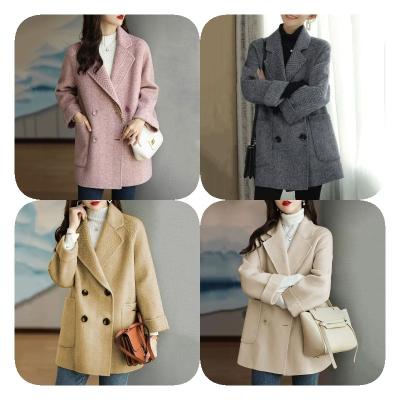 China 2022 autumn/winter viable women's dishonest ditch overcoat high-end white wool medium cashmere coat coat for sale