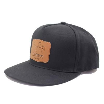 China COMMON Custom Design 5 Panel Vintage Color PVC Rubber Patch 3D Or 2d Embroidery Logo Cotton Snapback Hat Cap for sale