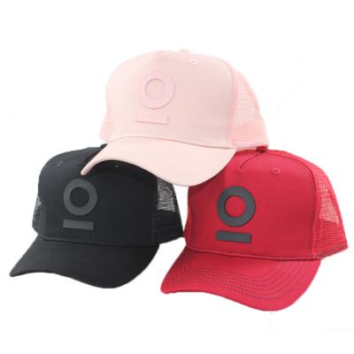 China JOINT Custom Rubber TPU Patch Baseball Caps Quality Red / Black / Pink Trucker Hats for sale