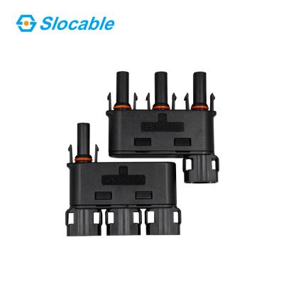 China Power Slocable 1500V IP67 IP68 TUV Approval 2 1 3 Pin Plug In PV Solar Panel Connector For Solar System for sale