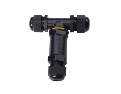 China Waterproof 450V 24A Electric Power IP68 T Type Cable Connector for sale