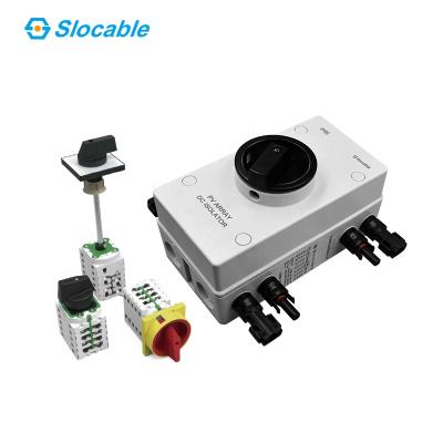 China Slocable IP66 1200V 32A Solar PV System Panel Mount DC Disconnector Waterproof Electrical Isolator Switch For Inverter Box for sale